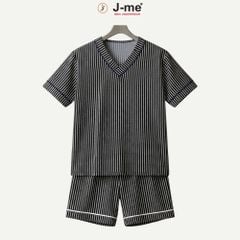 Bộ Đồ Ngủ Nam J-me JMPB306SH Cổ V Họa Tiết Sọc Hiện Đại
