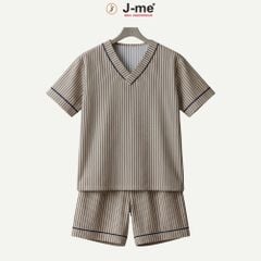 Bộ Đồ Ngủ Nam J-me JMPB306SH Cổ V Họa Tiết Sọc Hiện Đại