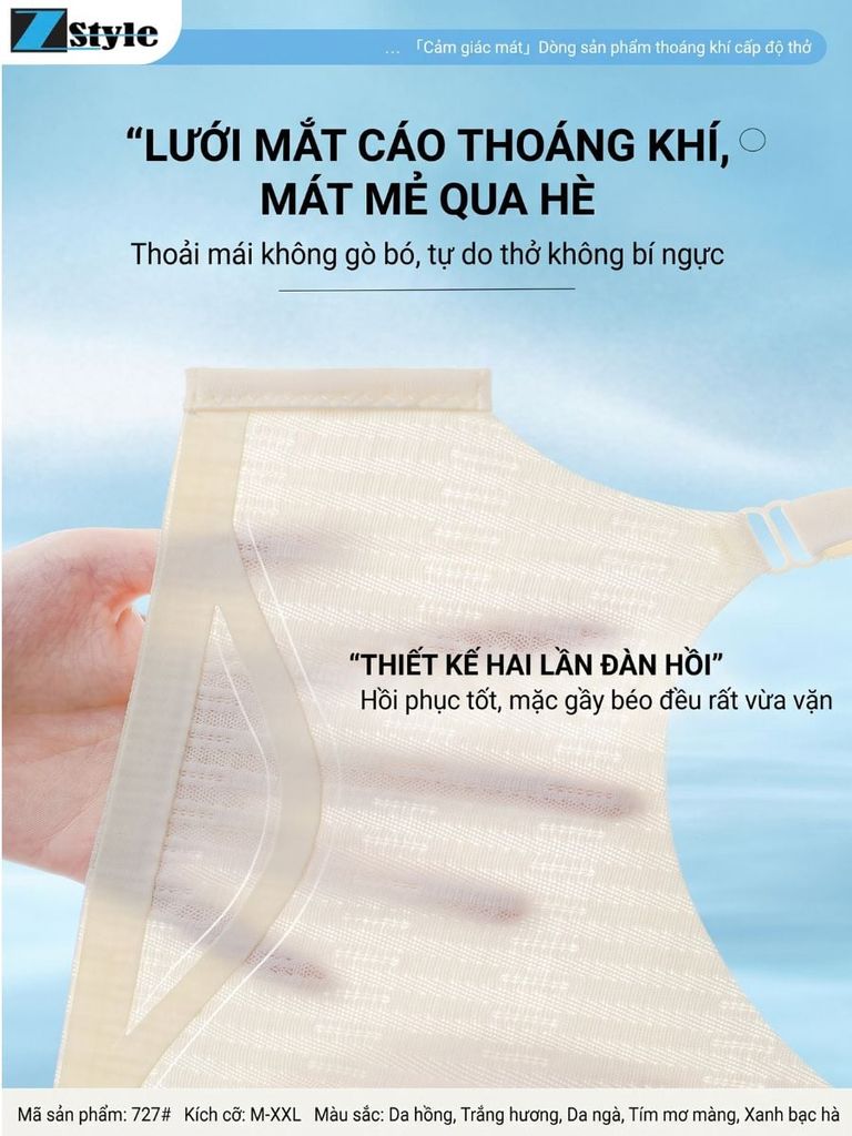 Áo ngực Zstyle ZAL727NK nâng đỡ tự nhiên, đệm mỏng mềm mại, không gọng thoải mái