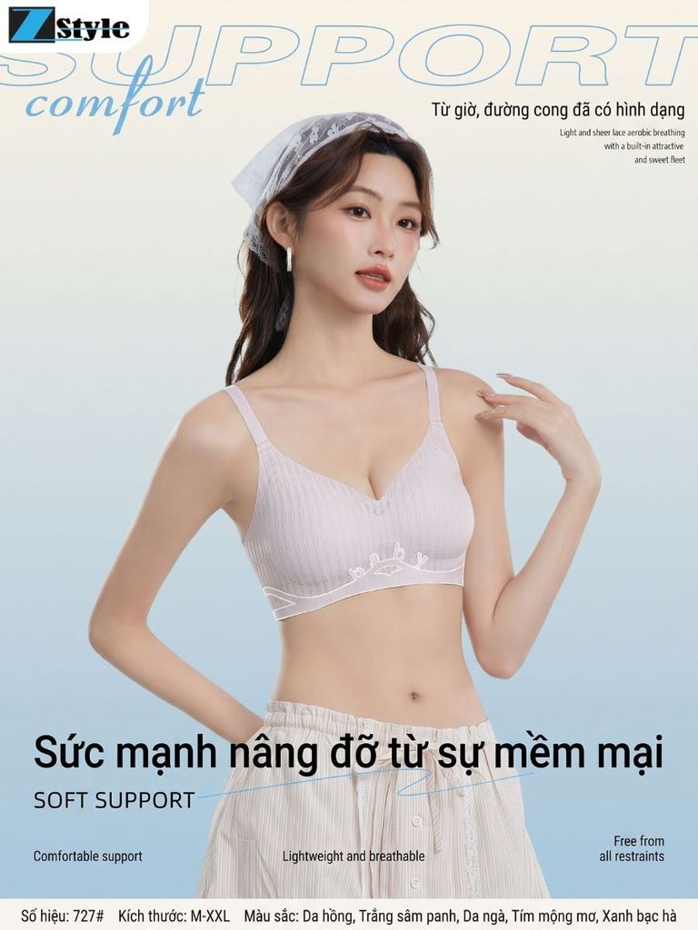 Áo ngực Zstyle ZAL727NK nâng đỡ tự nhiên, đệm mỏng mềm mại, không gọng thoải mái