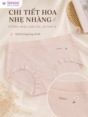 Quần Lót Nữ Cotton Q129NK Cạp Vừa Họa Tiết Hoa Nhí Mềm Mại