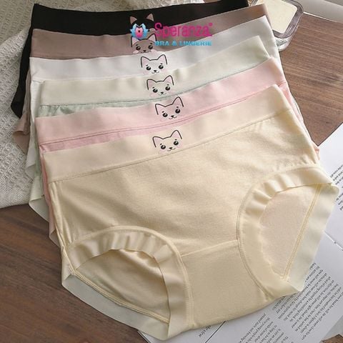 Quần Lót Nữ Speranza SPQ1107SH Cotton Họa Tiết Mèo Cotton Thoáng Khí