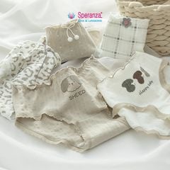 [COMBO 5] Quần Lót Cotton Nữ Speranza SPQ0175SH Đáy Kháng Khuẩn, Viền Bèo Không Hằn