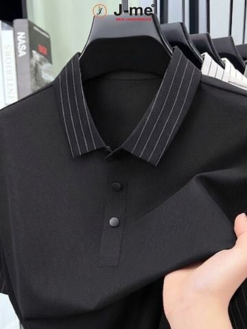 Áo Thun Nam Có Cổ J-me ZMT144NK Cổ Nút Tinh Tế, Kẻ Sọc Trẻ Trung