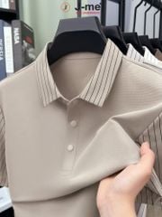 Áo Thun Nam Có Cổ J-me ZMT144NK Cổ Nút Tinh Tế, Kẻ Sọc Trẻ Trung