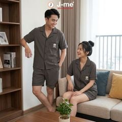 Bộ Đồ Ngủ Unisex Jme JMPB008SH Chất Liệu Siêu Mềm, Co Giãn Nhẹ, Thoáng Khí