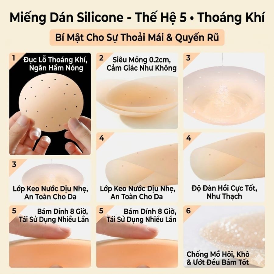 Dán Ngực Silicone Tàng Hình SPERANZA SPAD010SH Siêu Mỏng Thoáng Khí Chống Nước