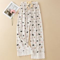Quần Dài Nữ Speranza ZQDL012SH Xô Đũi Mát Lạnh Ống Rộng Viền Ren