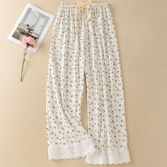 Quần Dài Nữ Speranza ZQDL012SH Xô Đũi Mát Lạnh Ống Rộng Viền Ren