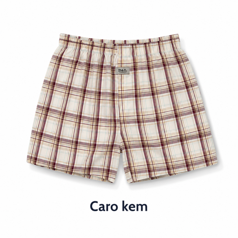 Quần Đùi Nam Mặc Nhà D&L DL001SH Cotton Kate Mát Lưng Thun