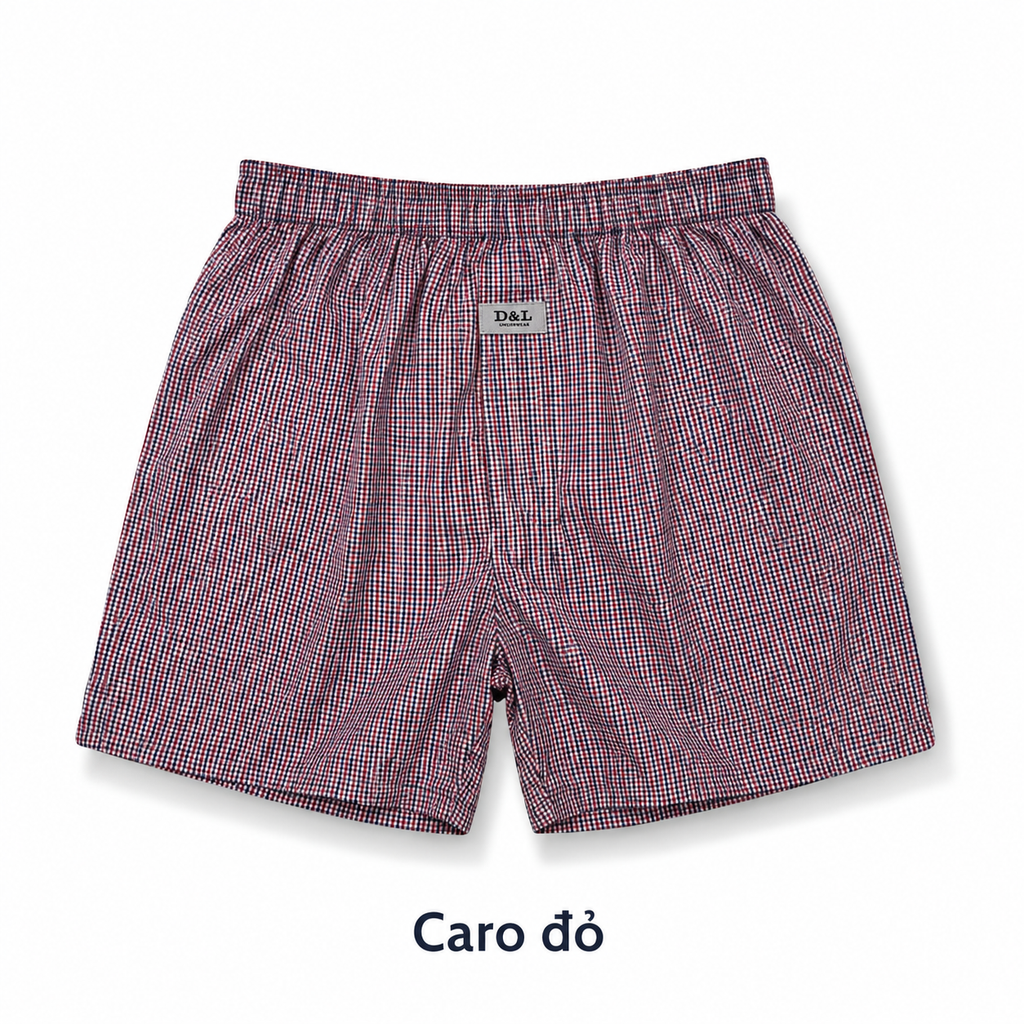 Quần Đùi Nam Mặc Nhà D&L DL001SH Cotton Kate Mát Lưng Thun