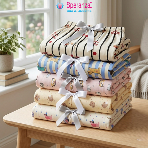 Quần Dài Pijama Speranza ZQDL002SH Họa Tiết Hoạt Hình Mềm Mịn