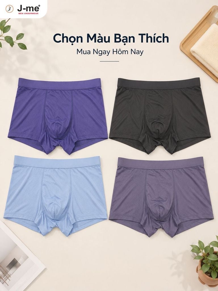 Quần Lót Nam Boxer J-me JM261SH Vải Mesh Thoáng Khí Co Giãn 4 Chiều