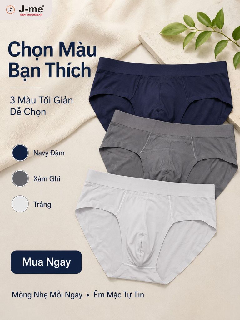 Quần Lót Nam J-me JM3704SH Mỏng Nhẹ Vải Mát Lạnh Thoáng Khí Êm Ái