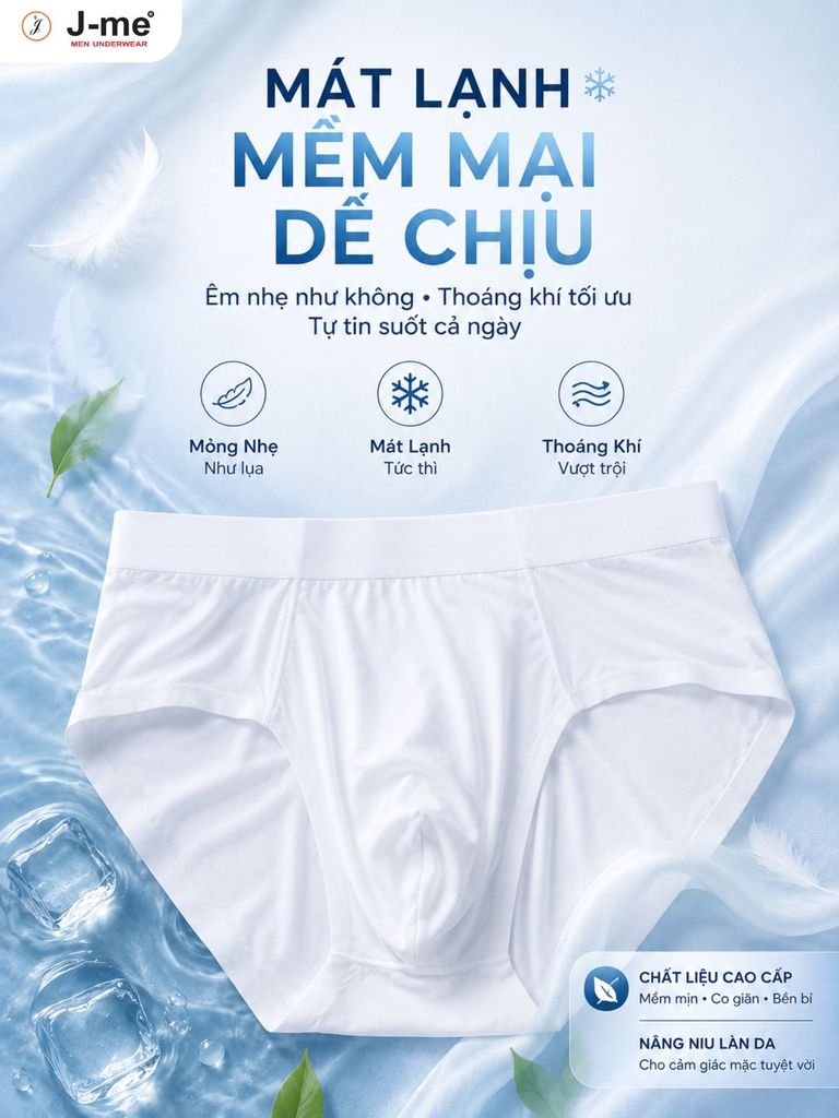 Quần Lót Nam J-me JM3704SH Mỏng Nhẹ Vải Mát Lạnh Thoáng Khí Êm Ái