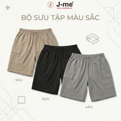 Quần Short Nam Cargo J-me JMB078SH Vải Kaki Túi Hộp Kháng Nước Nhanh Khô