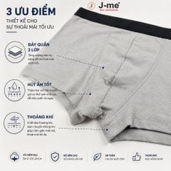 Quần Boxers Nam J-me Cotton Bamboo Cao Cấp Co Giãn Thoáng Mát JM567SH