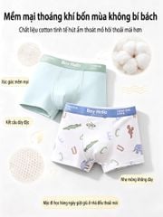 Combo 4 Quần lót boxer bé trai J-me cotton mềm thoáng khí QBT89NK
