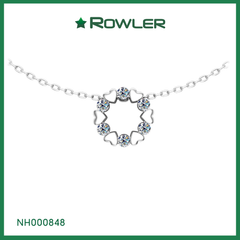 Combo 05 - Vòng tròn họa tiết trái tim đính đá Moissanite ROWLER - 000848