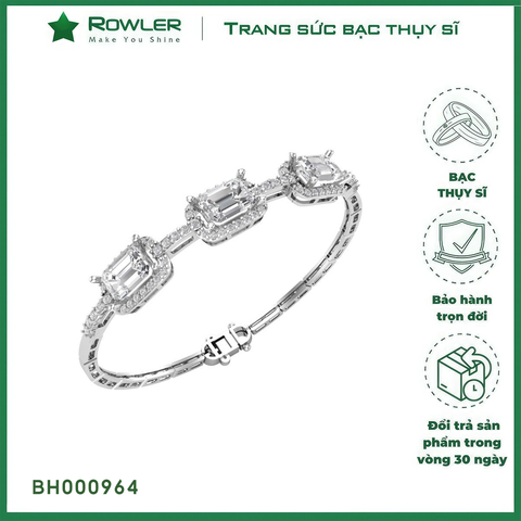 Lắc tay BST Halo Moissanite Radiant ROWLER BH000964