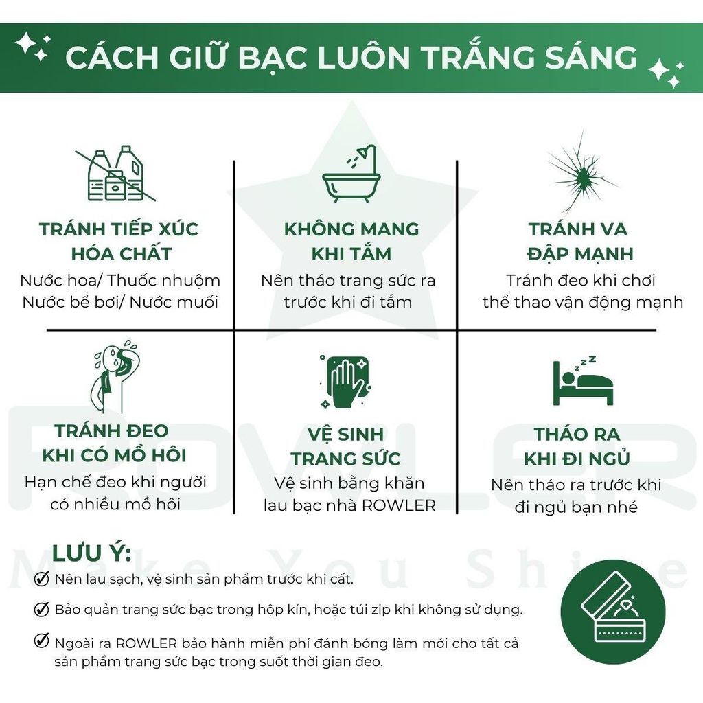 Dây cổ BST Halo Moissanite Radiant bạc Thụy Sĩ đính đá Moissanite - Nét lấp lánh vượt thời gian - ROWLER  NH000962