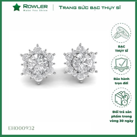 Combo 3 - Moissanite bông hoa lấp lánh viên chủ 6.0ly - 000616