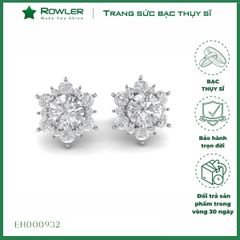 Combo 3 - Moissanite bông hoa lấp lánh viên chủ 6.0ly - 000616