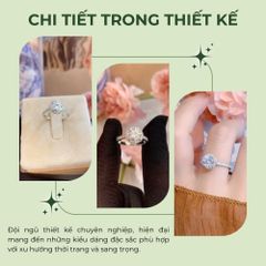 Nhẫn HALO bạc 925 đính đá Cubic Zirconia 5A 7.0ly ROWLER RA000934