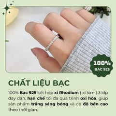 Nhẫn bạc 925 đính full đá tim 2.0ly ROWLER RA100586