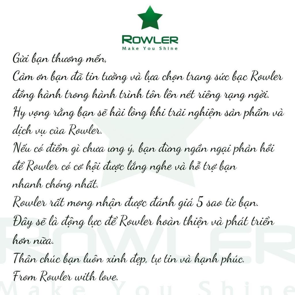 Combo 05 - Vòng tròn họa tiết trái tim đính đá Moissanite ROWLER - 000848