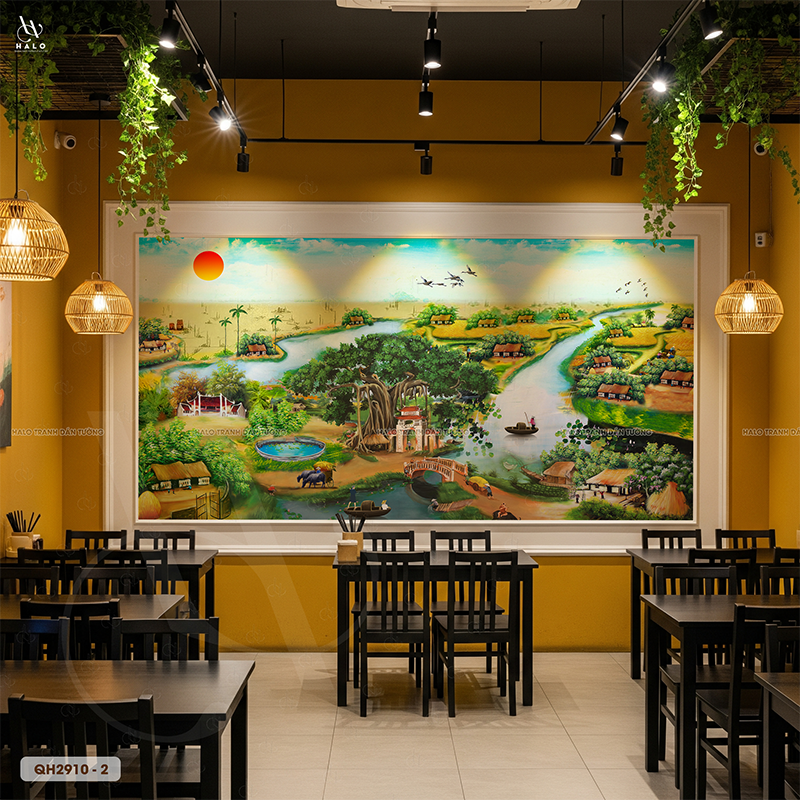  Tranh Dán Tường Phong Cảnh Đồng Quê - QH2910 