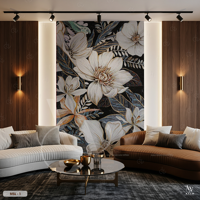  Tranh Dán Tường Hoa Mosalic 8D 16D - MSL 