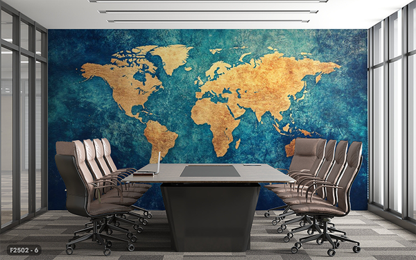  Tranh Dán Tường Bản Đồ 8D 16D - F2502 