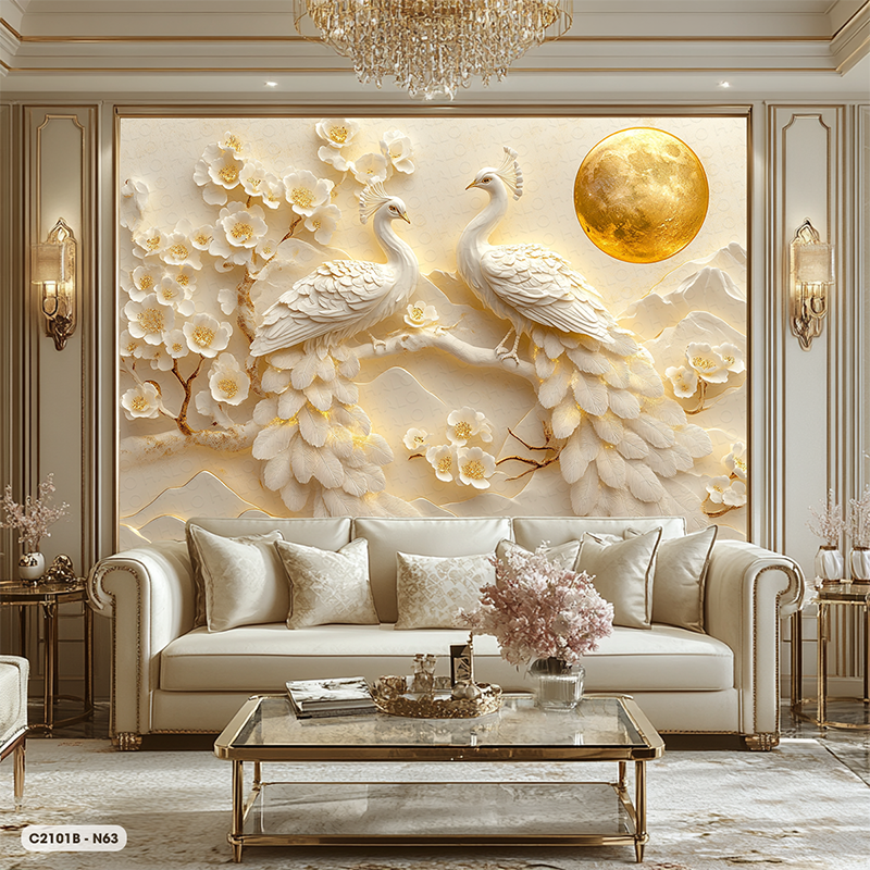  Tranh Dán Tường Hạnh Phúc Viên Mãn 8D 16D - C2101B 