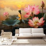  Tranh Dán Tường Hoa Sen 8D 16D - S160425 
