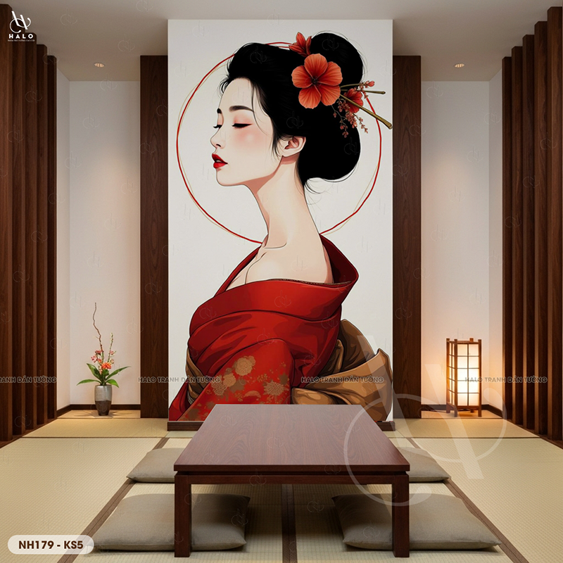  Tranh Dán Tường Nhà Hàng Nhật Bản Cổ Điển - NH179 