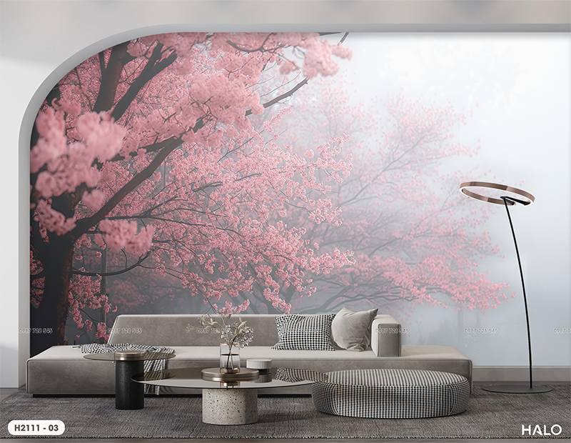  Tranh Dán Tường  Hoa 8D 16D - H211 