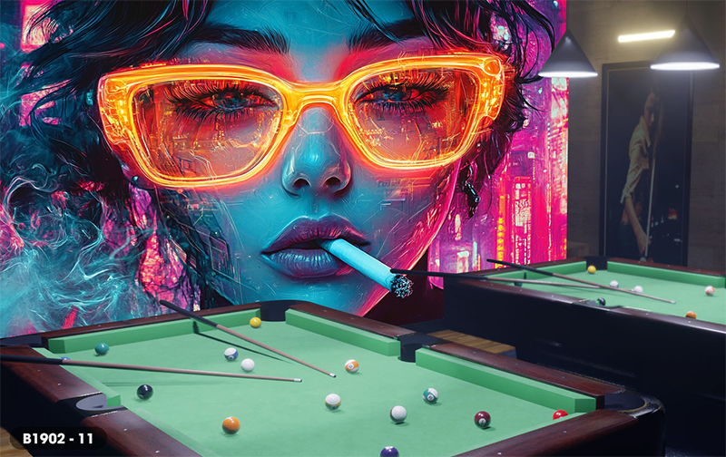  Tranh Dán Tường Quán BiDa 8D 16D - B1902 