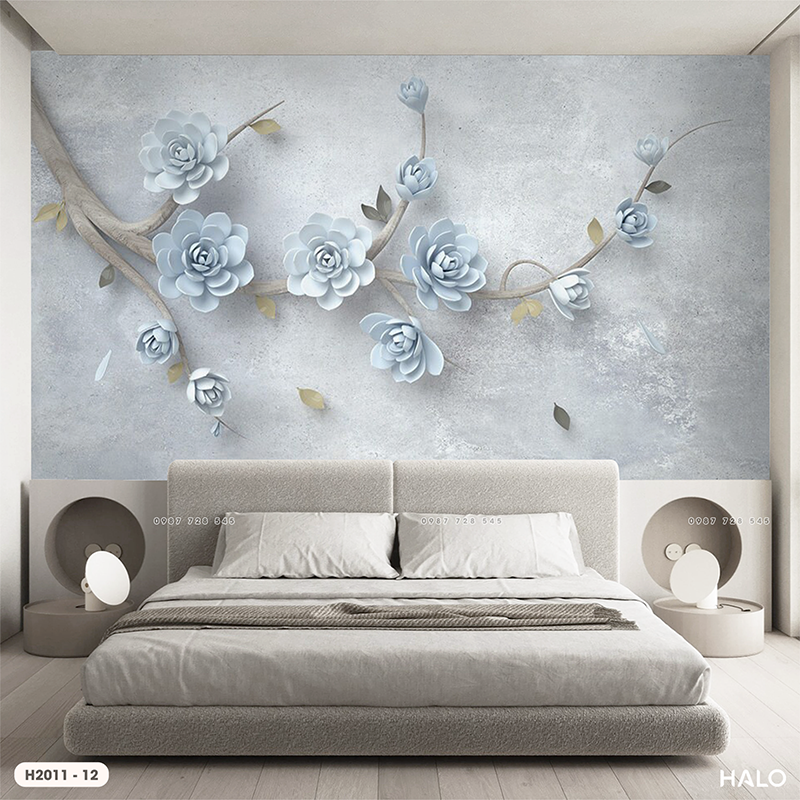  Tranh Dán Tường  Hoa 8D 16D - H2011 