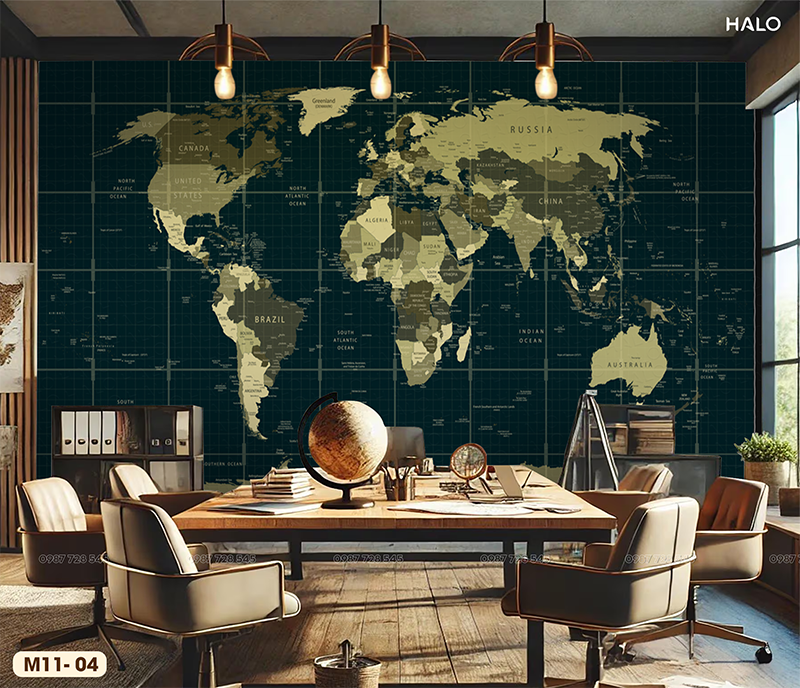  Tranh Dán Tường Bản Đồ 8D 16D - M11 