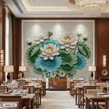  Tranh Dán Tường Hoa Sen 8D 16D - S278 