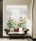  Tranh Dán Tường Hoa Sen 8D 16D - S5925 