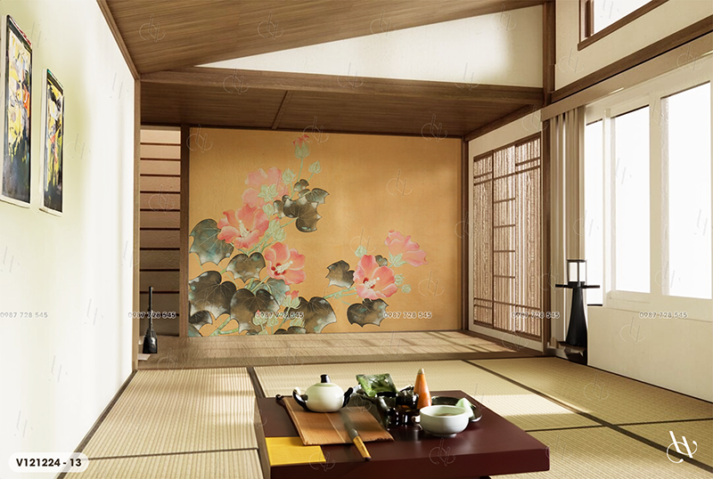  Tranh Dán Tường Nhật Bản Cổ Điển  8D 16D - V121224 