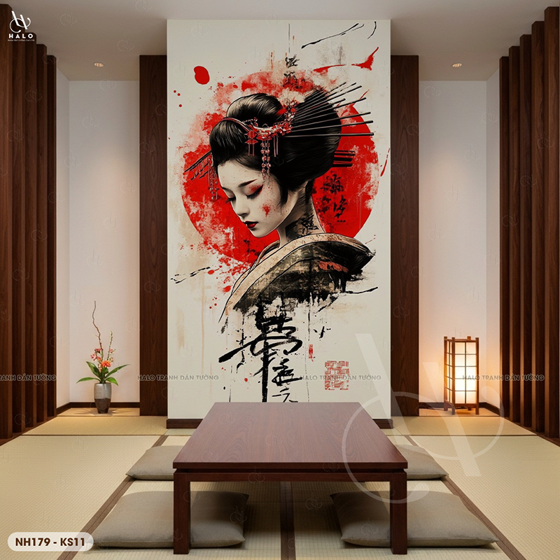  Tranh Dán Tường Nhà Hàng Nhật Bản Cổ Điển - NH179 