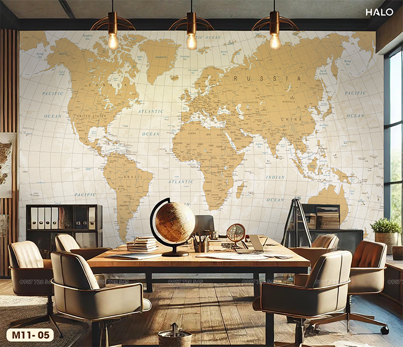  Tranh Dán Tường Bản Đồ 8D 16D - M11 