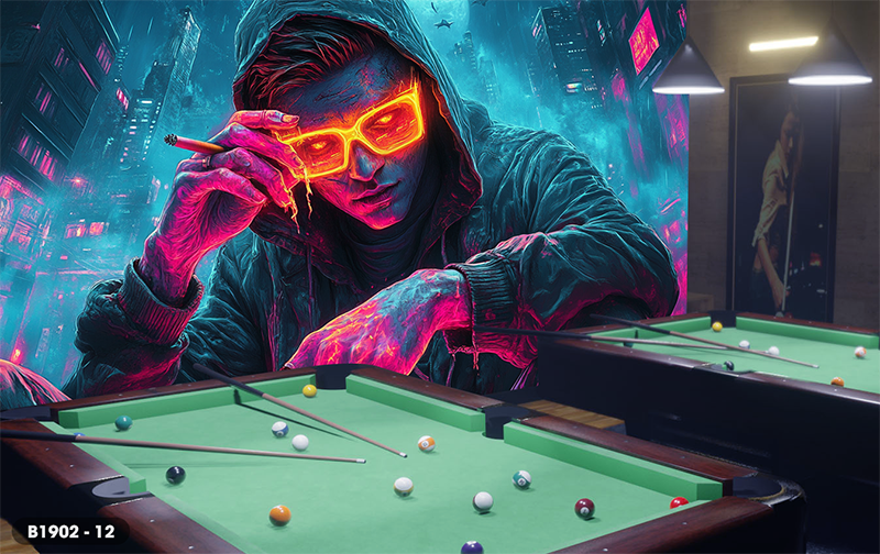  Tranh Dán Tường Quán BiDa 8D 16D - B1902 