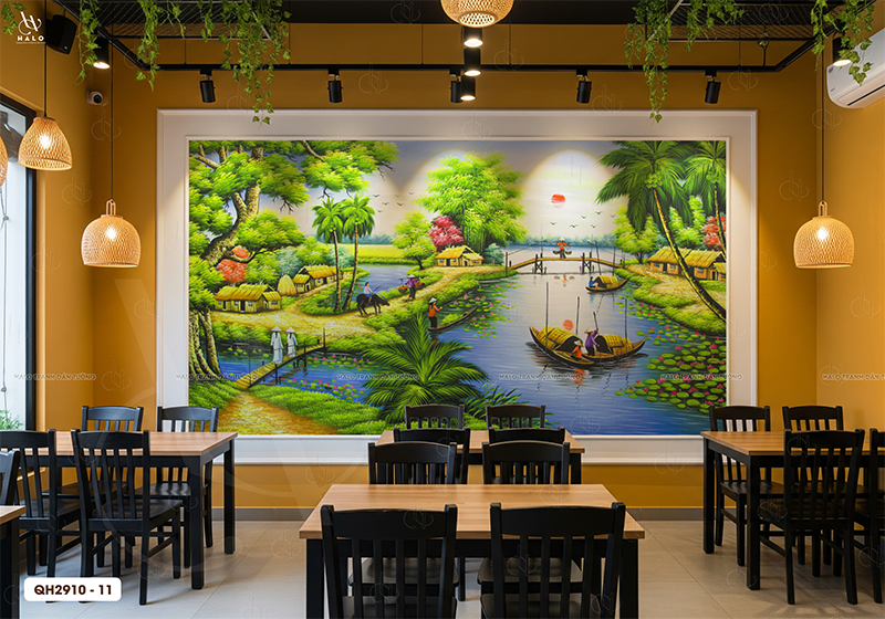  Tranh Dán Tường Phong Cảnh Đồng Quê - QH2910 