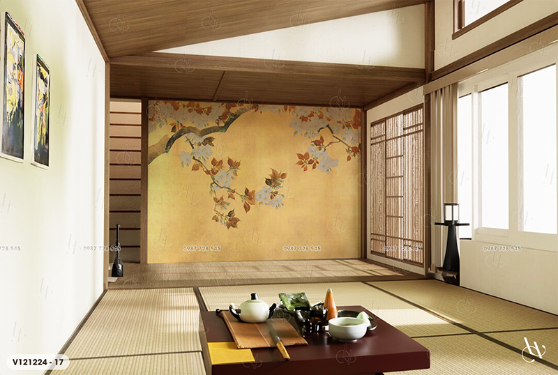  Tranh Dán Tường Nhật Bản Cổ Điển  8D 16D - V121224 