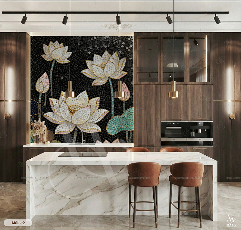  Tranh Dán Tường Hoa Mosalic 8D 16D - MSL 