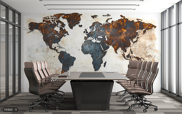  Tranh Dán Tường Bản Đồ 8D 16D - F2502 